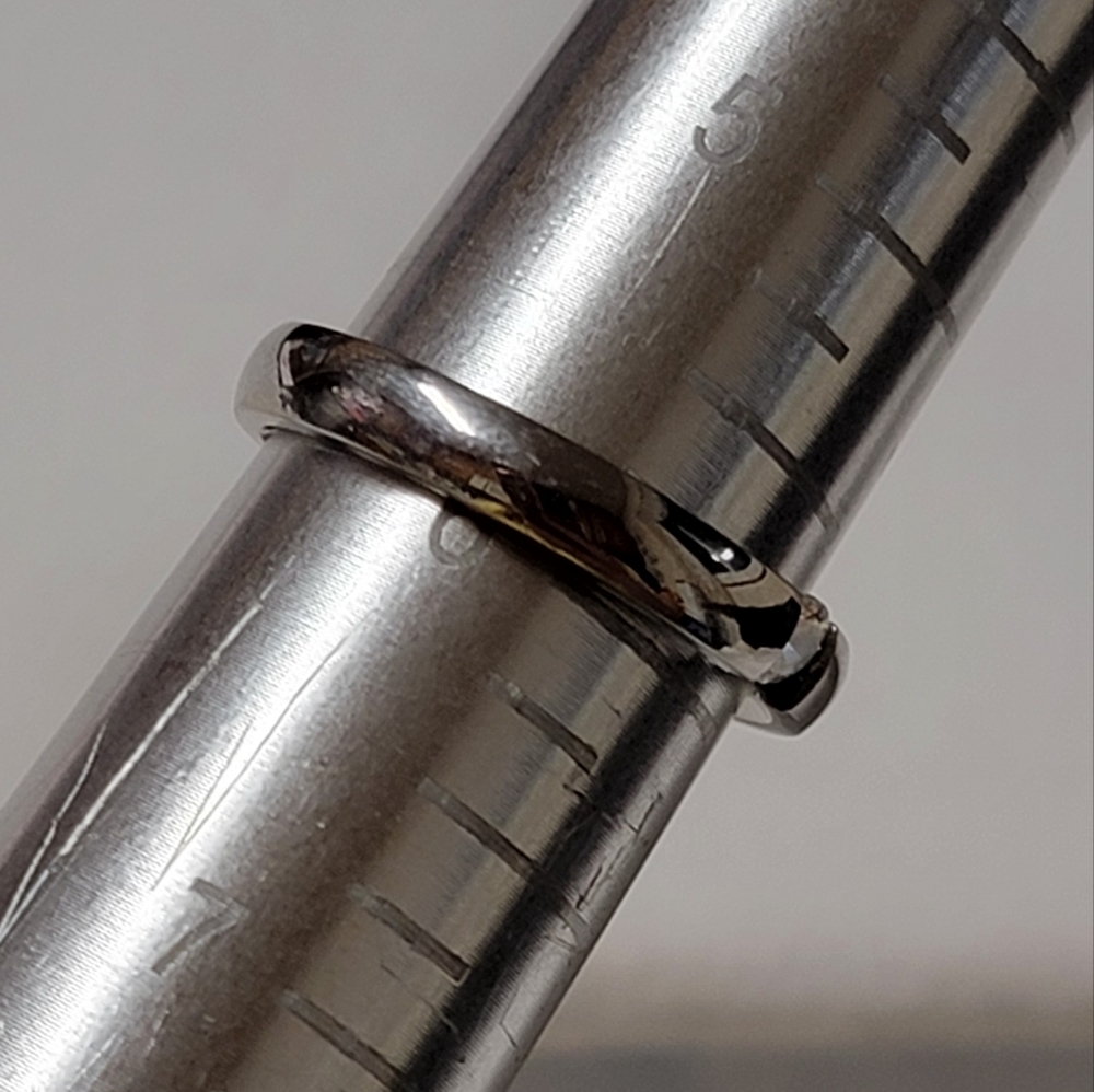 Diamond Tension Ring Silver Tone - Simulated Stone - Picture 10 of 10